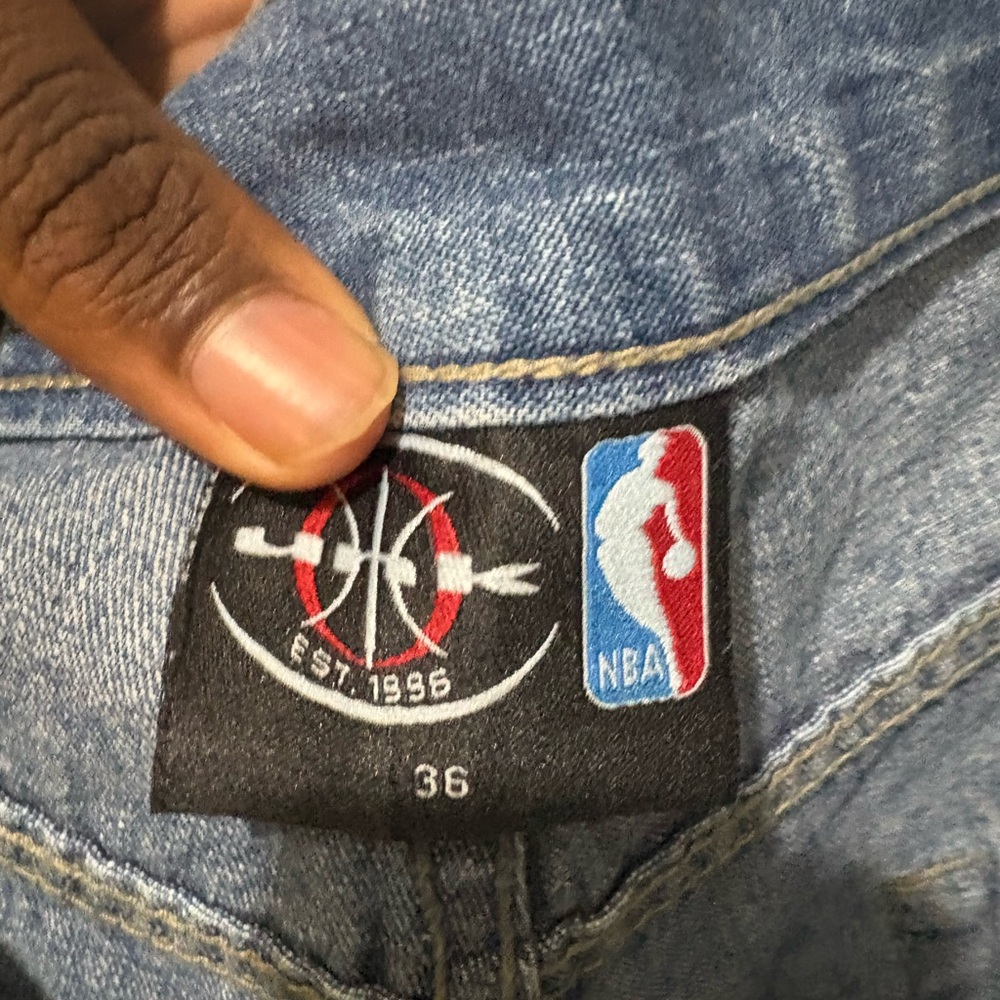 NBA Patchwork Denim Shorts - Blue - image 2